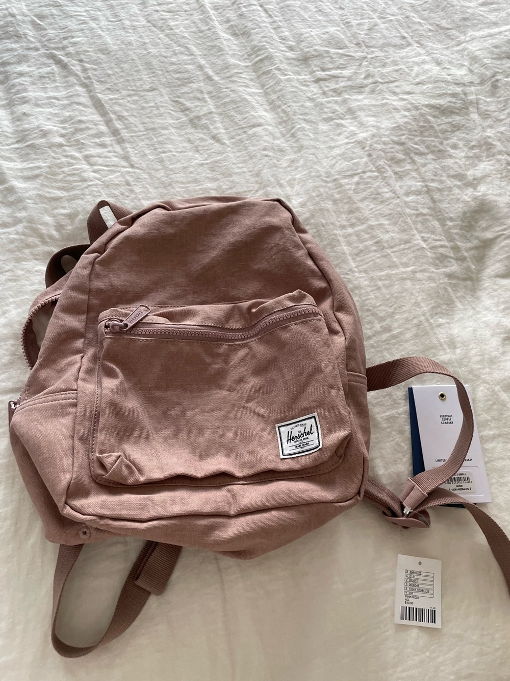NWT Herschel Grove X-Small Mini Backpack Ash Rose Pink Canvas Daypack Travel Bag